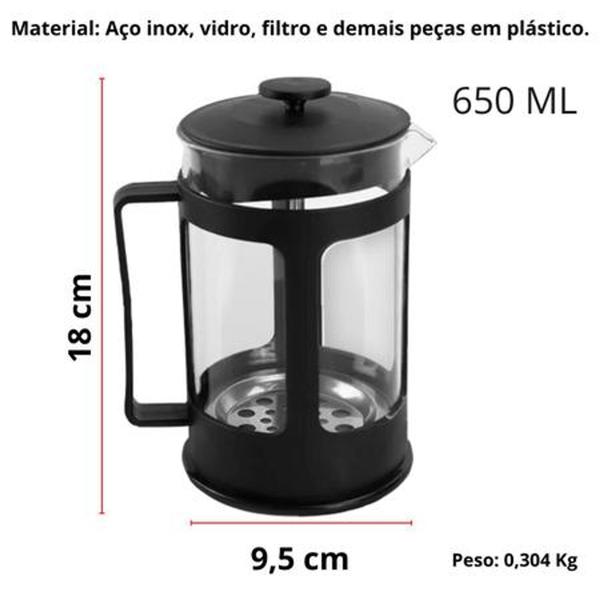 Imagem de Cafeteira prensa francesa 650 ml unitermi