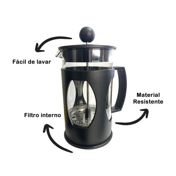 Imagem de Cafeteira Prensa Francesa Capacidade 600ml Mimo Style Preta