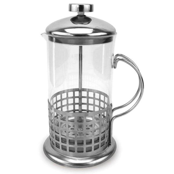 Imagem de Cafeteira Prensa Francesa Cremeira 350ml/600/800ml Café Chá Vidro Inox - Livon