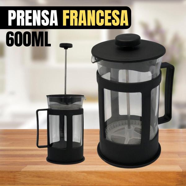 Imagem de Cafeteira Prensa Francesa Cremeira Café Leite Chá 600ml Reforçada Resistente Cafeteira de Apertar Prensar