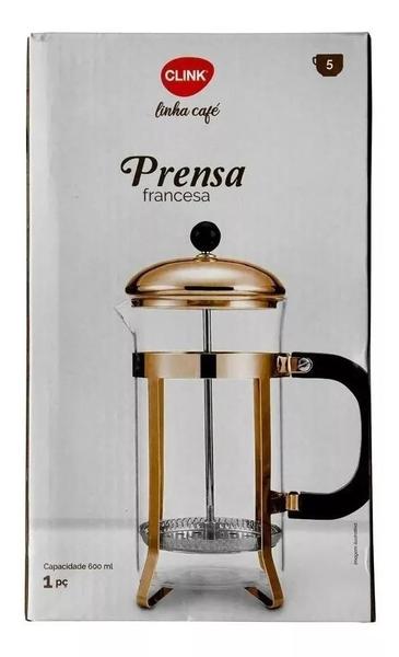 Imagem de Cafeteira Prensa Francesa Rose Gold Em Vidro Aço Inox 600ml