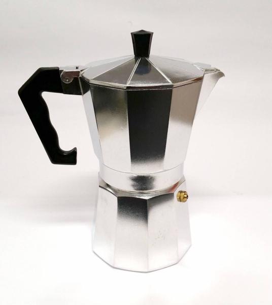 Cafeteira Tipo Italiana Para 6 Xícaras em alumínio - Hd Importados Imagem de Cafeteira Tipo Italiana Para 6 Xícaras em alumínio