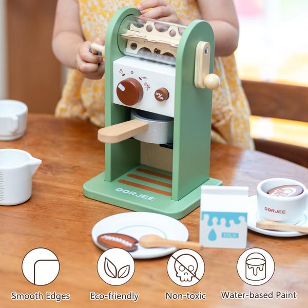 Imagem de Cafeteira Toy Smartwo Kids Wooden com moedor 17 unidades