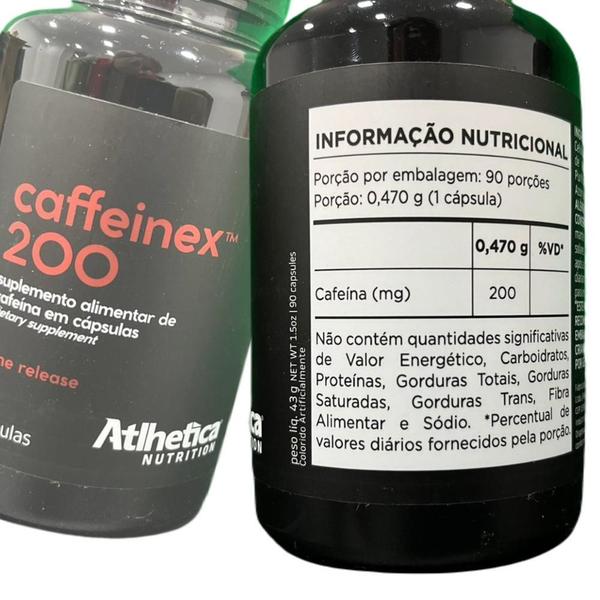 Imagem de Caffeinex 200 90 Caps Atlhetica Nutrition Sabor:Natural