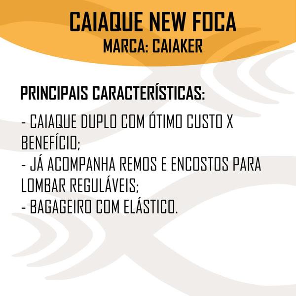 Imagem de Caiaque Duplo New Foca - Cor Mármore - Caiaker