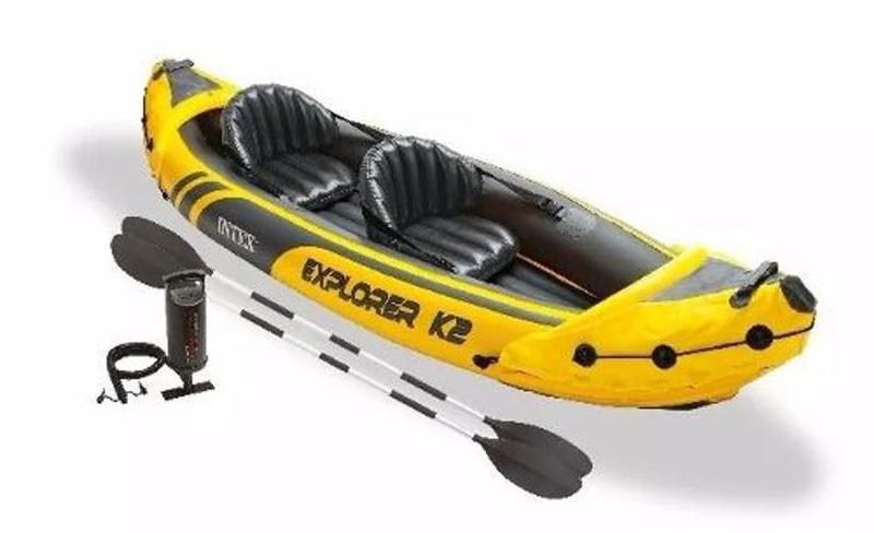 Imagem de Caiaque Inflável Intex Explorer K2 + Remos + Bomba 68307