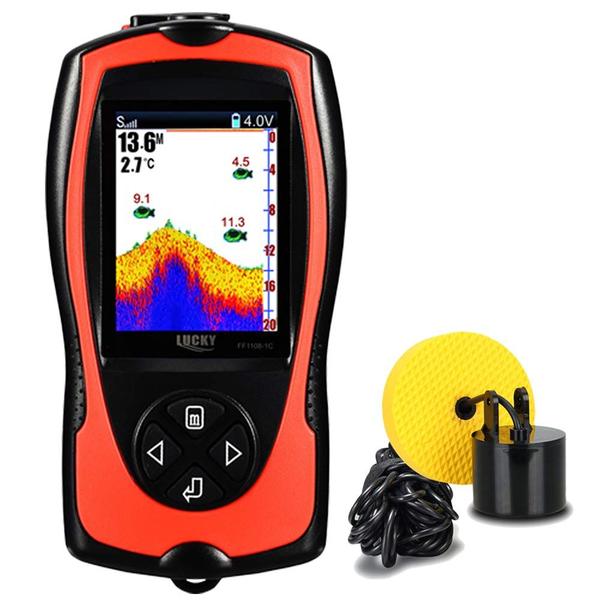 Imagem de Caiaque portátil portátil Fish Finder LUCKY com fio e sensor de sonar