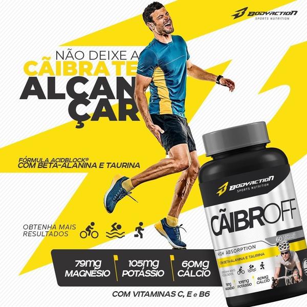 Imagem de Cãibroff 60 Caps Anti Caimbras + 2x Energel Black 20 Sachês Bodyaction