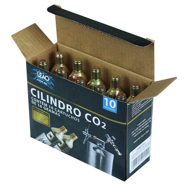 Imagem de Caixa 10 Cápsulas Cilindro CO2 Chopeira 16g Com Rosca 3/8