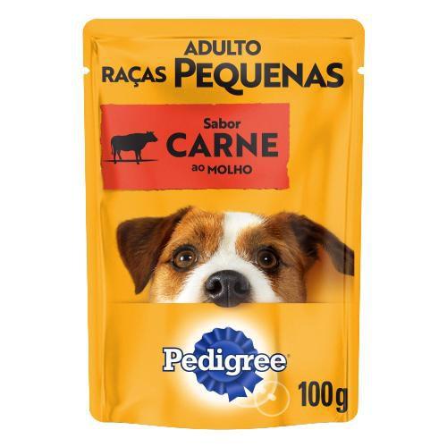 Imagem de Caixa 12 Sachês Ração Úmida Pedigree Adulto Cães Peq Carne