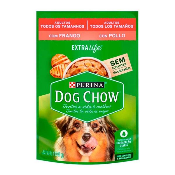 Imagem de Caixa 15Un. Ração Úmida Dog Chow Cães Adultos Frango 100G