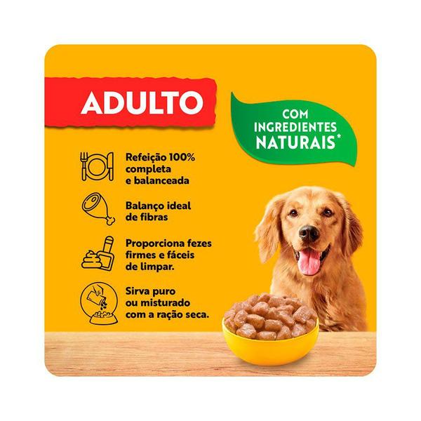 Imagem de Caixa 18un Ração Úmida Pedigree Sachê Cães Adultos Frango ao Molho 100g