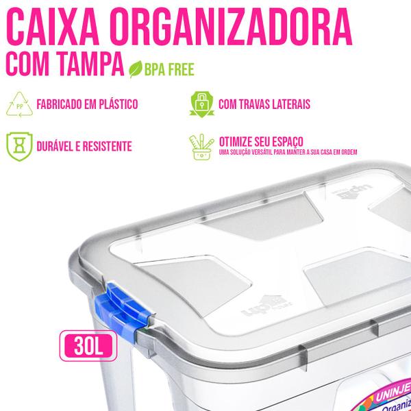 Imagem de Caixa 30l Grande Organizadoras Resistente Multiuso Grandes