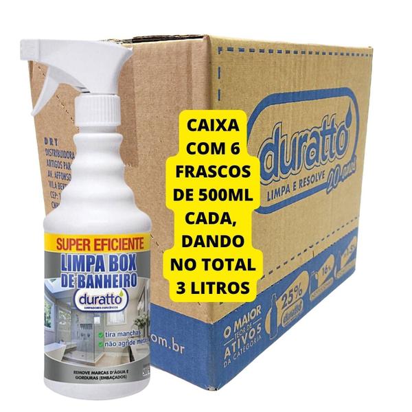 Caixa 6 Limpa Box Banheiro Duratto 500Ml Gatilho Aplicador Imagem de Caixa 6 Limpa Box Banheiro Duratto 500Ml Gatilho Aplicador