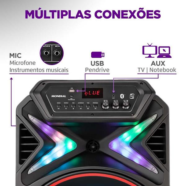 Imagem de Caixa Acústica Bluetooth USB 700W Mondial CM700