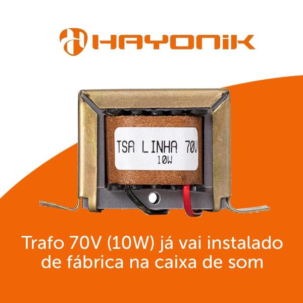 Imagem de Caixa Acústica Hayonik 10W Com Trafo 70V Integrado