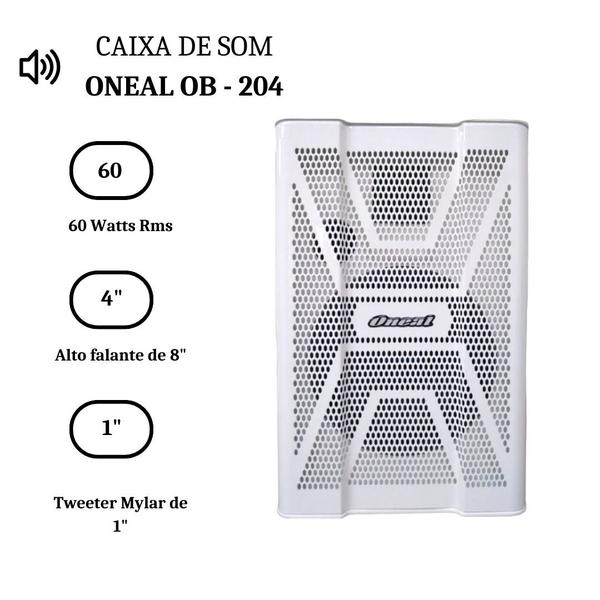 Imagem de Caixa Acústica Passiva Preta 60w Rms Oneal Ob204v