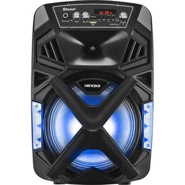 Imagem de Caixa Amplificada 150W Woofer 8" BTH FM Bateria Lenoxx CA101