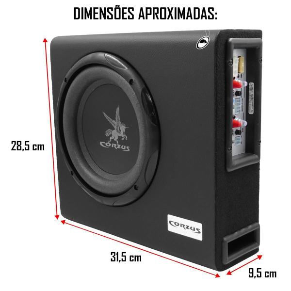 Imagem de Caixa Amplificada Automotiva Corzus Cxms 303 Mini Slim 3