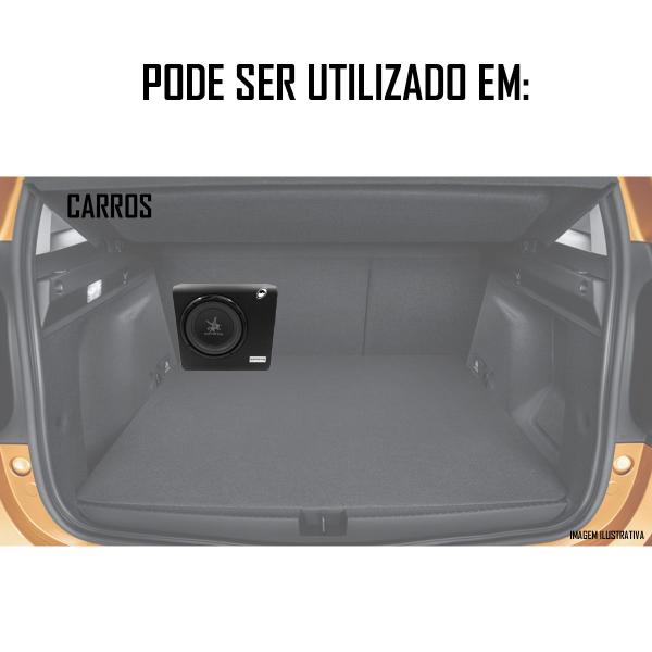 Imagem de Caixa Amplificada Automotiva Mini Slim CXMS 200 8'' Polegadas 200W Corzus