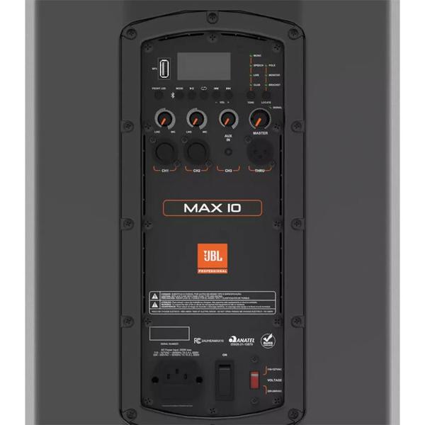 Imagem de Caixa Ativa JBL Max 10 Bluetooth 5.0 250Wrms 10 Polegadas