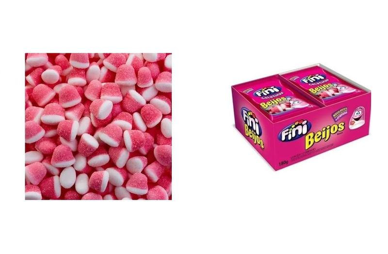 Caixa Bala Fini Beijos Sabor Morango 15G C/12 Unidades Imagem de Caixa Bala Fini Beijos Sabor Morango 15G C/12 Unidades