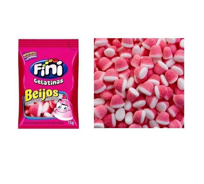 Caixa Bala Fini Beijos Sabor Morango 15G C/12 Unidades Imagem de Caixa Bala Fini Beijos Sabor Morango 15G C/12 Unidades