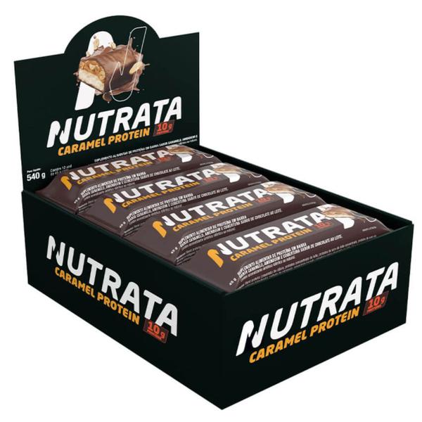 Caixa Barra de Proteína Nutrata Caramel Protein 12 unidades Imagem de Caixa Barra de Proteína Nutrata Caramel Protein 12 unidades