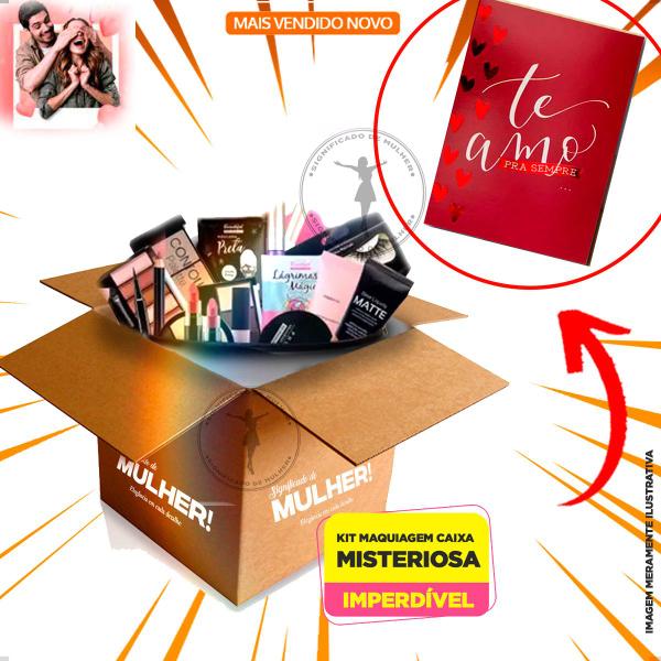 Imagem de caixa Box de maquiagem Box Para Presente Mais Vendido + Cartão de amor