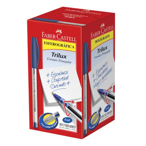 Imagem de Caixa c 50 Caneta Esferográfica Trilux Faber Castell-1.0 mm