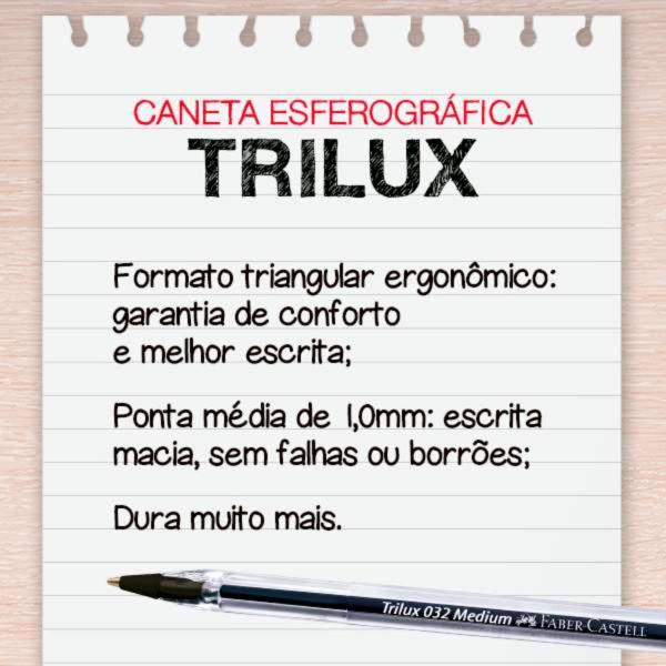 Imagem de Caixa c 50 Caneta Esferográfica Trilux Faber Castell-1.0 mm