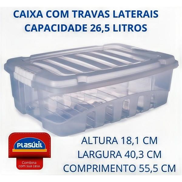 Imagem de Caixa Cesto Organizador Transparente Gran Box 8,5l Plasutil