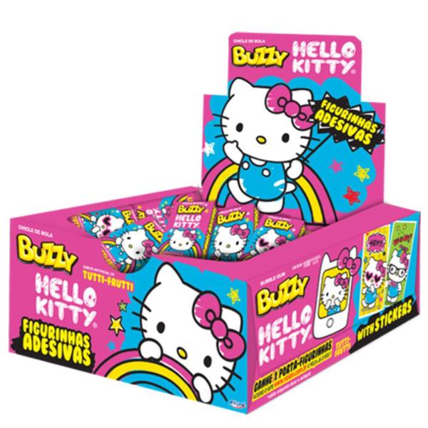 Imagem de Caixa Chicle Buzzy Hello Kitty Tutti Frutti Riclan - 1 caixa