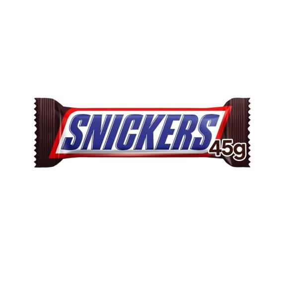 Caixa Chocolate Snickers Barra Recheada C/ 20un 45g - Mars Imagem de Caixa Chocolate Snickers Barra Recheada C/ 20un 45g