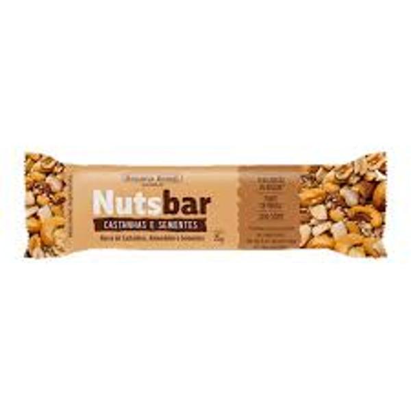 Imagem de caixa com 12 unidades de nuts bar castanha e sementes 25g