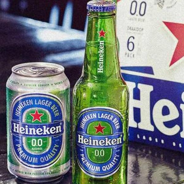 Imagem de Caixa Com 12Und Cerveja Heineken Sem Álcool 0,0% Lata 350Ml