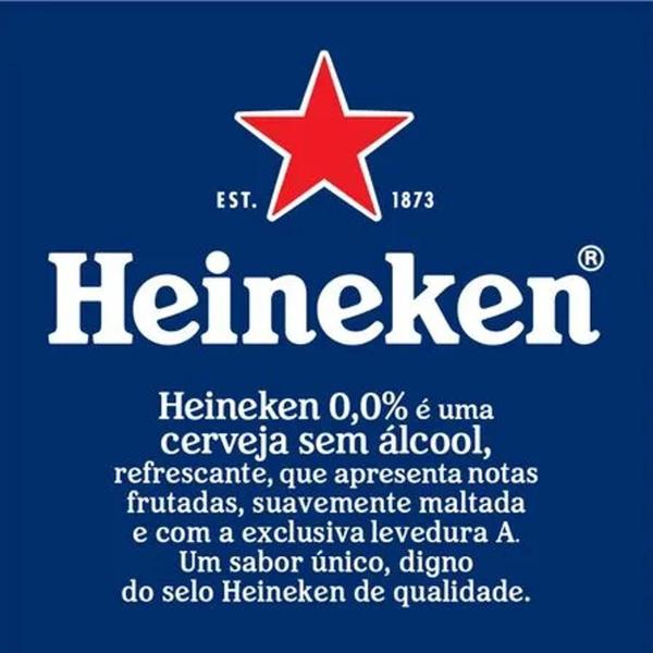 Imagem de Caixa Com 12Und Cerveja Heineken Sem Álcool 0,0% Lata 350Ml