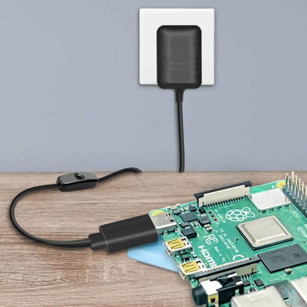 Imagem de Caixa Com 40 Fontes 5v 3A USB-C 3.1 Conector Tipo C Para Rasp Pi 4 Botão Liga/Desligar - U1002