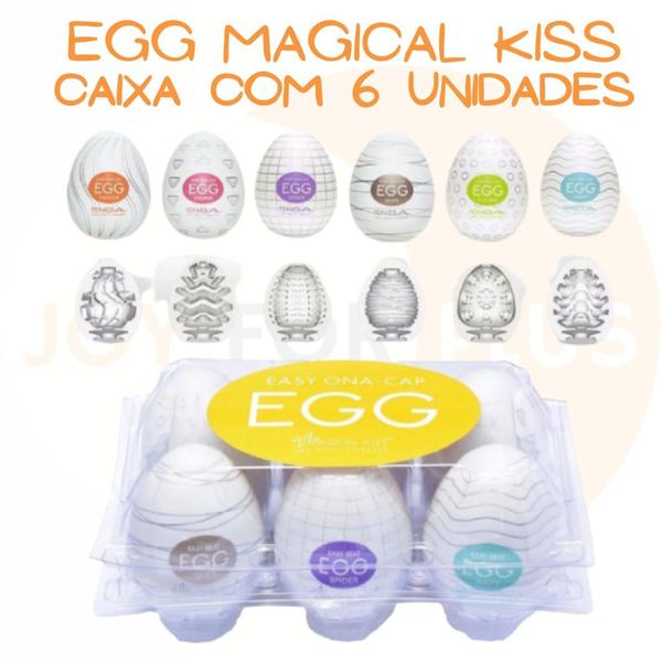 Imagem de Caixa com 6 Masturbadores Egg Magical Kiss Vipmix