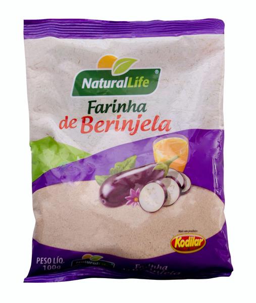 Caixa com 6 pacotes de Farinhas De Berinjela 100g Natural Life - Kodilar Imagem de Caixa com 6 pacotes de Farinhas De Berinjela 100g Natural Life