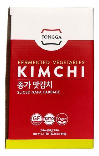 Imagem de Caixa Com 8 Pacotes De 80g Kimchi Conserva Coreano Jongga