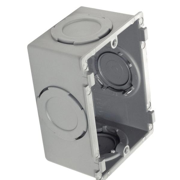 Caixa Condulete PlastiBox X Cinza Escuro - 57250011 - TRAMONTINA Imagem de Caixa Condulete PlastiBox X Cinza Escuro - 57250011 - TRAMONTINA