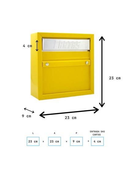 Imagem de Caixa correio carta grade/embutir amarela + 3 Números PL Colonial