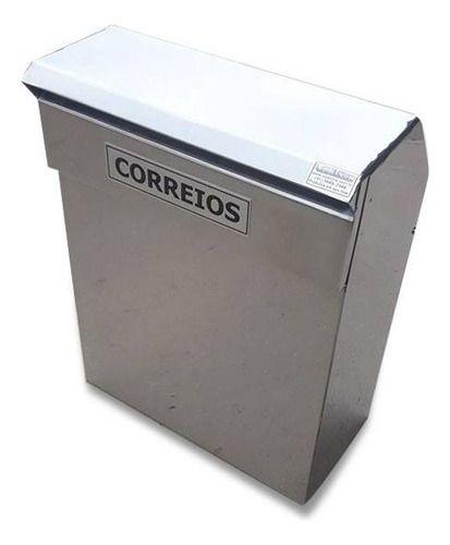 Imagem de Caixa Correio Inox Modelo L Vidro Blindex 40alt X20cm Larg