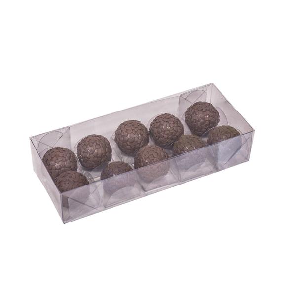 Imagem de Caixa de Acetato Para 10 Doces Brigadeiro 20X8X4 C/10