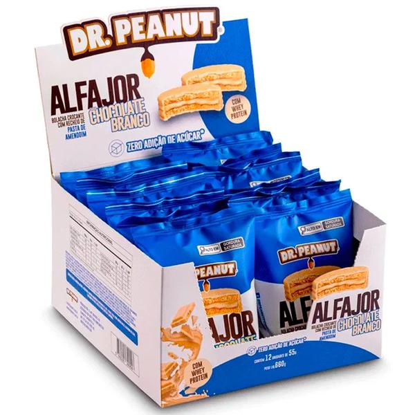 Imagem de Caixa de Alfajor Com Whey Protein - 12 un / 55g cada - Todos Sabores - Dr Peanut