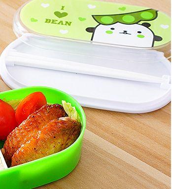 Imagem de Caixa de almoço de plástico saudável de alta qualidade 600ml Bento Boxes Recipiente de Comida Dinnerware Lunchbox Talherescutlerycutlery Boxcutlery Plástico (Verde)