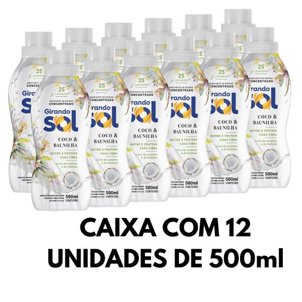 Imagem de Caixa de Amaciante Coco & Baunilha ( 12 Unidades de 500 ml ) - Girando Sol