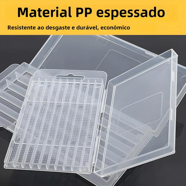 Imagem de Caixa De Armazenamento De Broca De Torção De Plástico Transparente 5/10 Buraco Caixa De Ferramentas