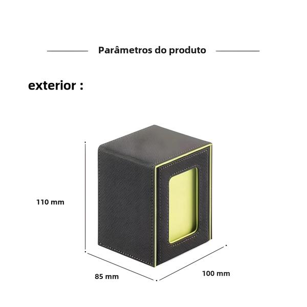 Imagem de Caixa De Armazenamento De Cartão De Couro PU De Alta Qualidade Para Windows 100+ Cartões Recipiente